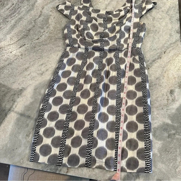 Leifsdottitr Anthropologie Paso Dot Black Gray Silk Blend Mini Dress Siz… - Picture 11 of 16